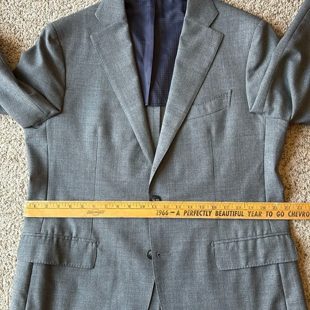 2022 SuitSupply Suit Supply La Spalla 21 Micron Tropical Wool Blazer Slim 46 R